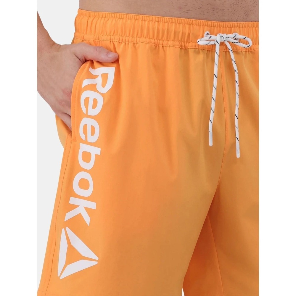 REEBOK‎ Swim Trunks Compression Liner Sz XXL Orange Swim Shorts Swimsuit 2XL NWT - Picture 1 of 12
